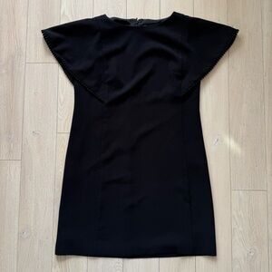 LOFT Flutter-Sleeve Mini Dress in Black Women’s Size 10P